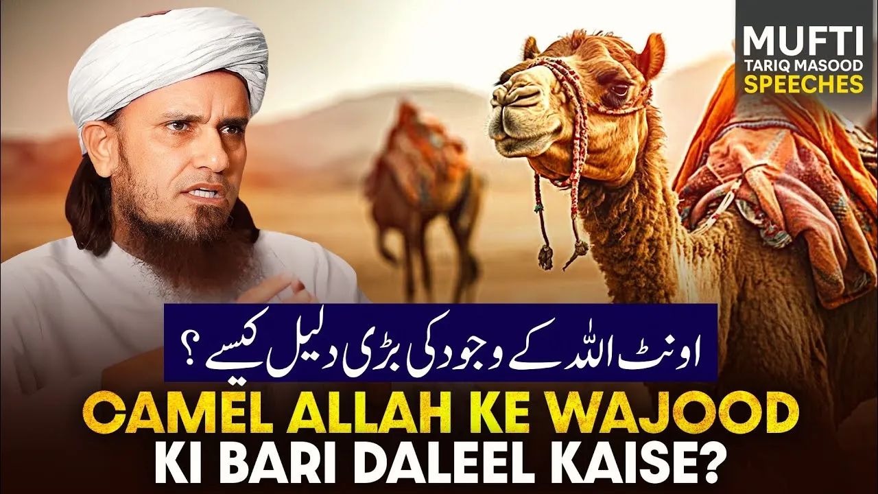 Oonth (Camel) ALLAH Ke Wajood Ki Barhi Daleel Kaise  | Mufti Tariq Masood Speeches